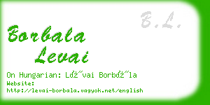 borbala levai business card